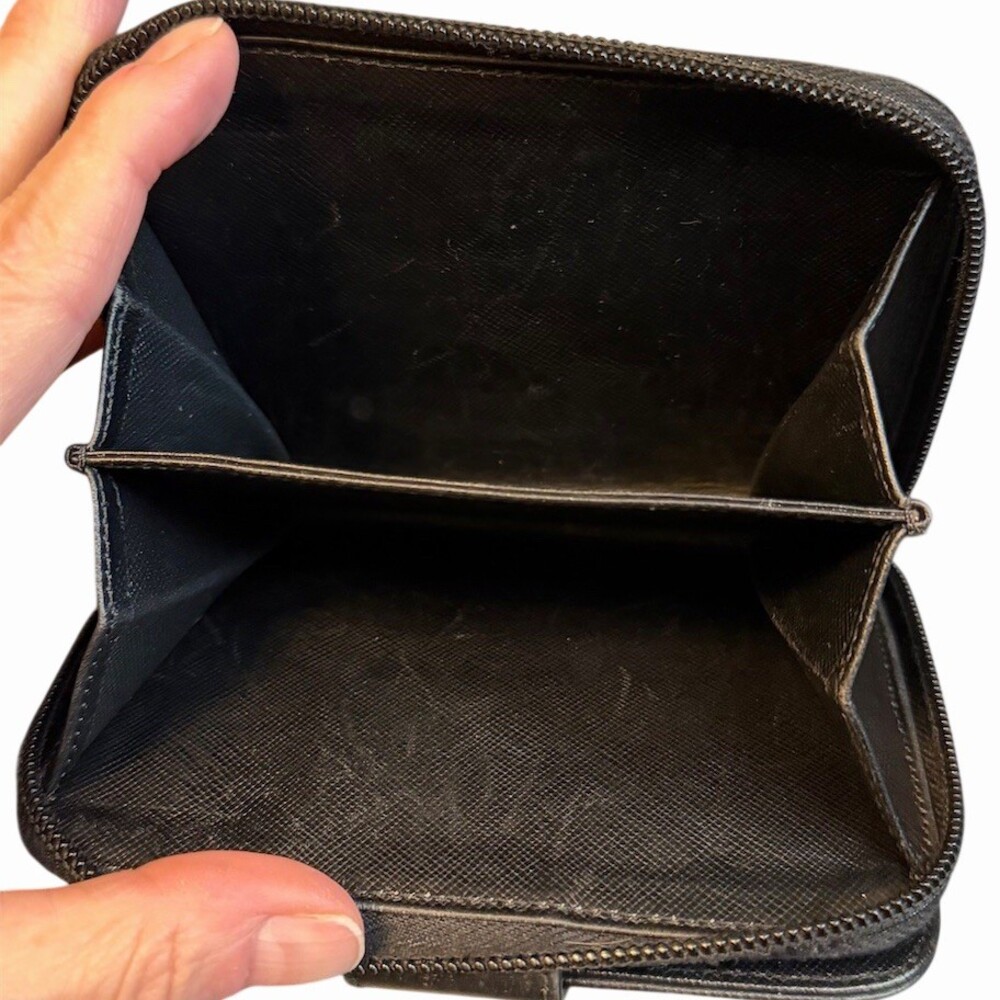 Prada Saffiano Leather Zip Around Wallet COA - Picture 3 of 7